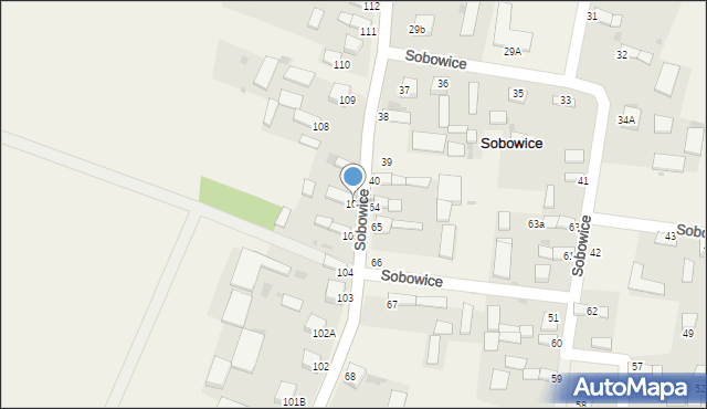 Sobowice, Sobowice, 106, mapa Sobowice