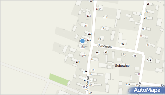 Sobowice, Sobowice, 110, mapa Sobowice