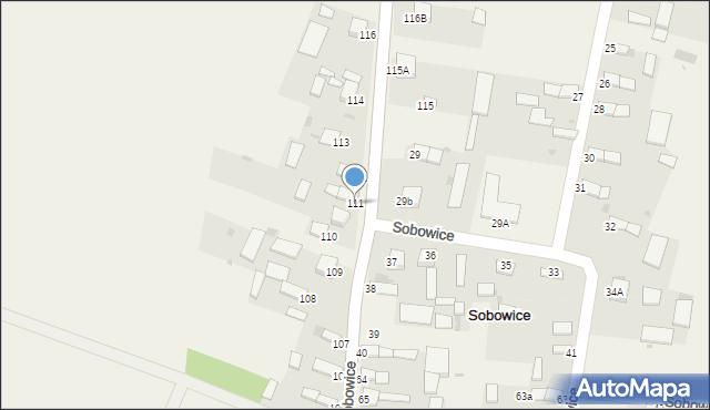 Sobowice, Sobowice, 111, mapa Sobowice
