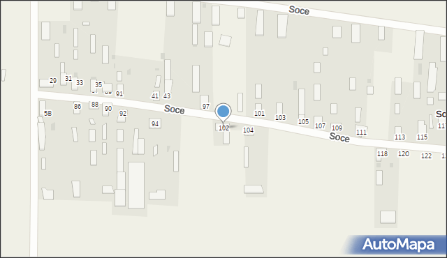 Soce, Soce, 102, mapa Soce