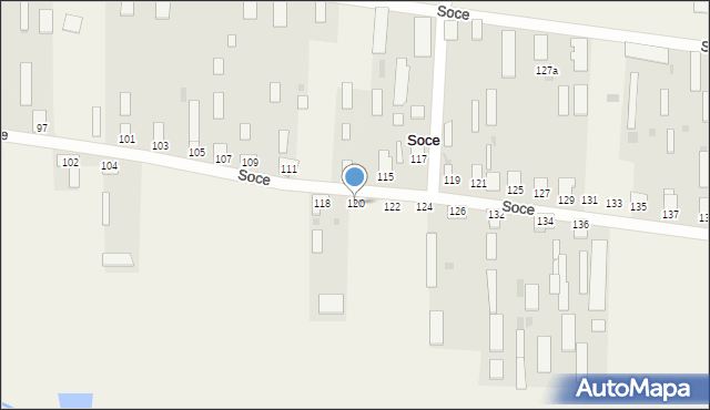 Soce, Soce, 120, mapa Soce