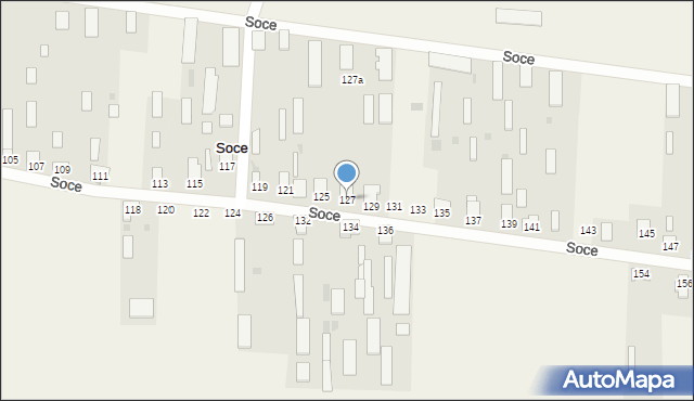 Soce, Soce, 127, mapa Soce