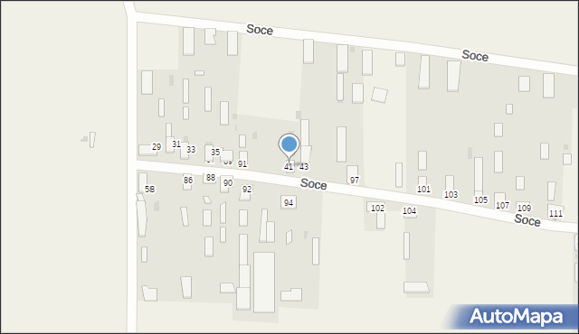 Soce, Soce, 41, mapa Soce