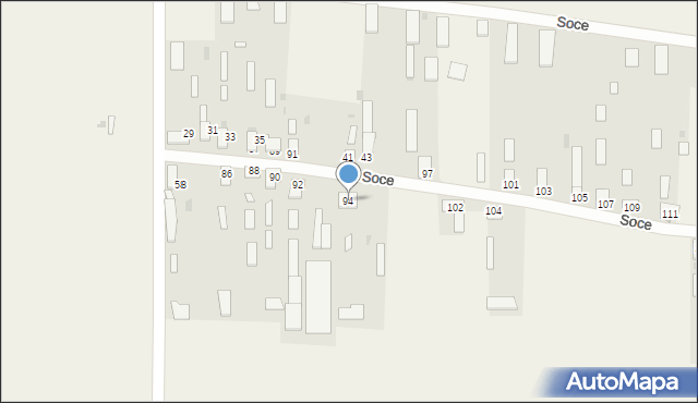 Soce, Soce, 94, mapa Soce