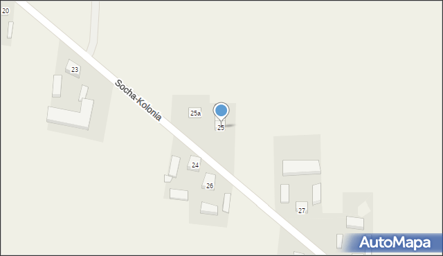 Socha-Kolonia, Socha-Kolonia, 25, mapa Socha-Kolonia