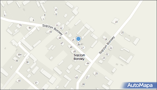 Sojczyn Borowy, Sojczyn Borowy, 16, mapa Sojczyn Borowy