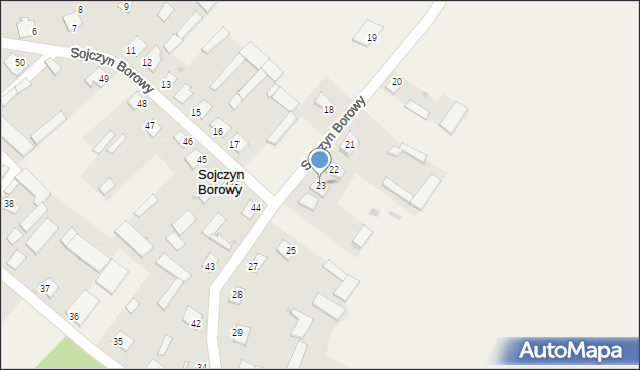 Sojczyn Borowy, Sojczyn Borowy, 23, mapa Sojczyn Borowy