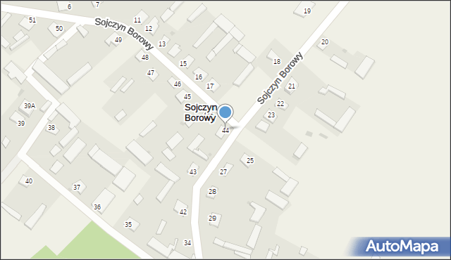 Sojczyn Borowy, Sojczyn Borowy, 44, mapa Sojczyn Borowy
