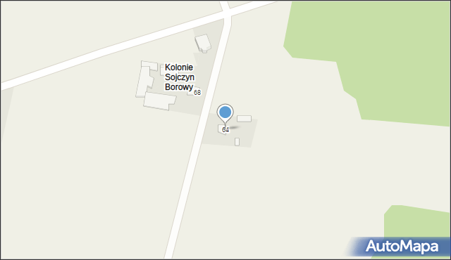 Sojczyn Borowy, Sojczyn Borowy, 64, mapa Sojczyn Borowy
