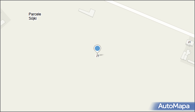 Sójki-Parcel, Sójki-Parcel, 15, mapa Sójki-Parcel