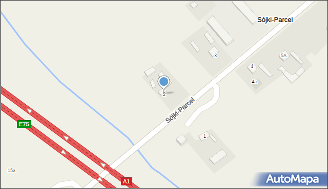 Sójki-Parcel, Sójki-Parcel, 2, mapa Sójki-Parcel