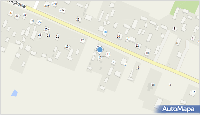 Sójkowa, Sójkowa, 13, mapa Sójkowa