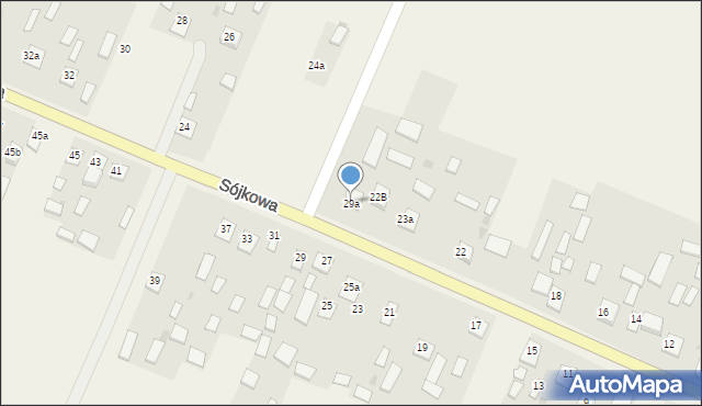 Sójkowa, Sójkowa, 29a, mapa Sójkowa