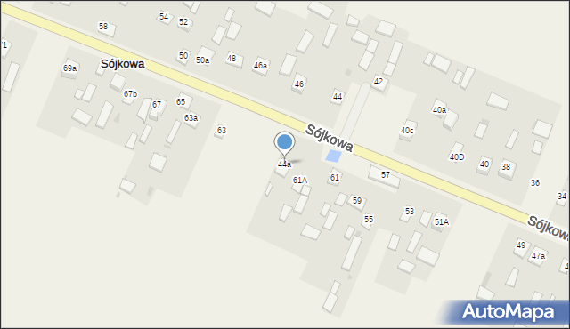 Sójkowa, Sójkowa, 44a, mapa Sójkowa