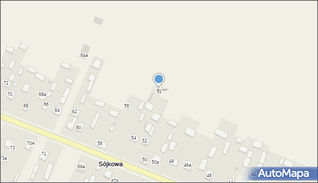 Sójkowa, Sójkowa, 51, mapa Sójkowa