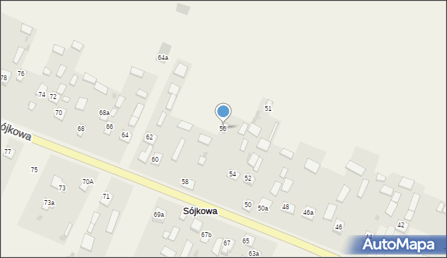 Sójkowa, Sójkowa, 56, mapa Sójkowa