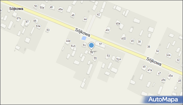 Sójkowa, Sójkowa, 59, mapa Sójkowa