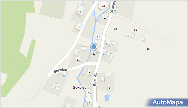 Sokolec, Sokolec, 21, mapa Sokolec