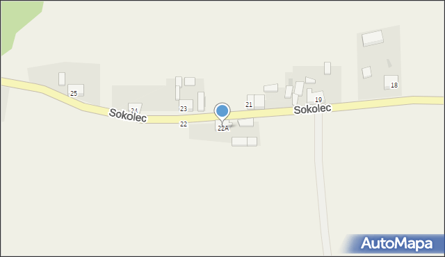 Sokolec, Sokolec, 22A, mapa Sokolec