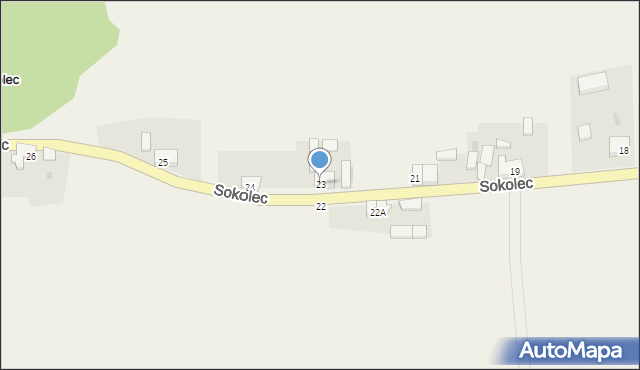 Sokolec, Sokolec, 23, mapa Sokolec
