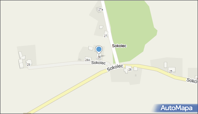 Sokolec, Sokolec, 28, mapa Sokolec