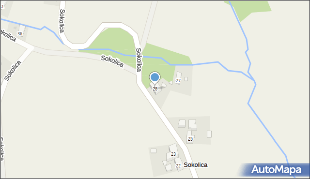 Sokolica, Sokolica, 28, mapa Sokolica