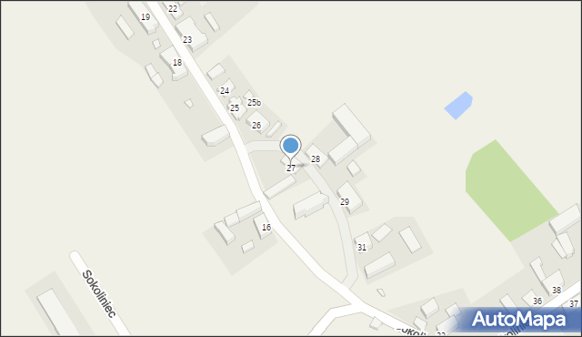 Sokoliniec, Sokoliniec, 27, mapa Sokoliniec