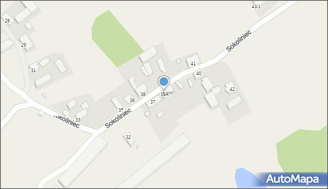 Sokoliniec, Sokoliniec, 39A, mapa Sokoliniec