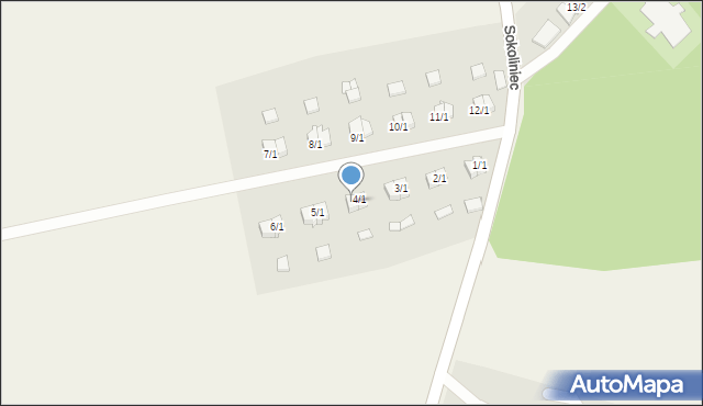 Sokoliniec, Sokoliniec, 4/2, mapa Sokoliniec