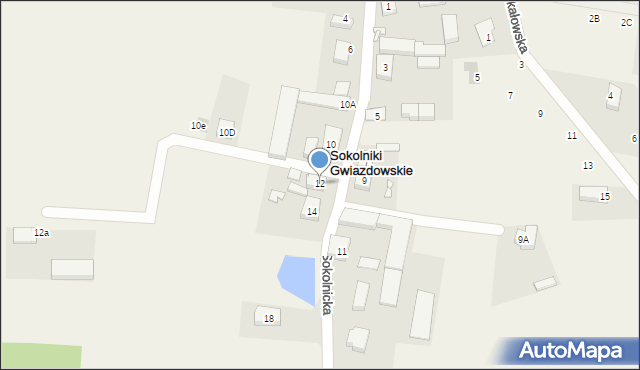 Sokolniki Gwiazdowskie, Sokolnicka, 12, mapa Sokolniki Gwiazdowskie