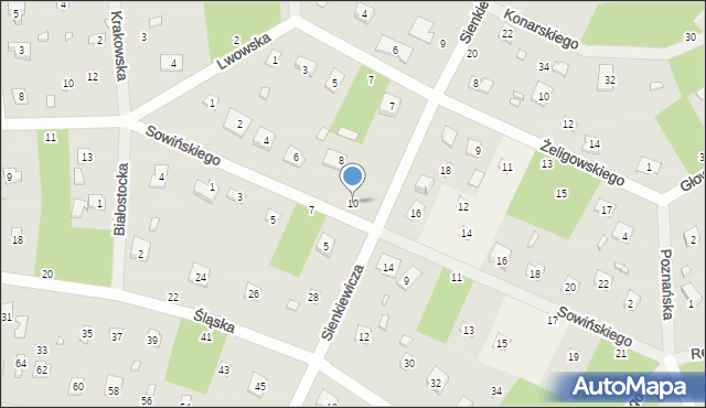 Sokolniki-Las, Sowińskiego Józefa, gen., 10, mapa Sokolniki-Las