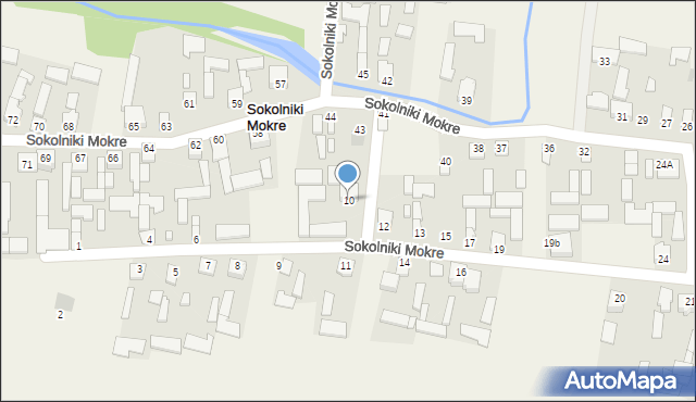 Sokolniki Mokre, Sokolniki Mokre, 10, mapa Sokolniki Mokre