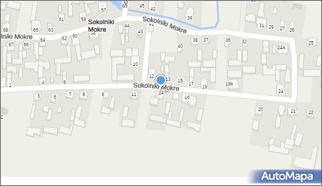 Sokolniki Mokre, Sokolniki Mokre, 14, mapa Sokolniki Mokre