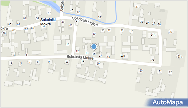 Sokolniki Mokre, Sokolniki Mokre, 15, mapa Sokolniki Mokre