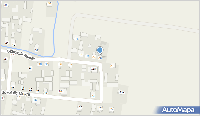 Sokolniki Mokre, Sokolniki Mokre, 26, mapa Sokolniki Mokre
