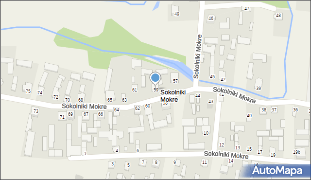 Sokolniki Mokre, Sokolniki Mokre, 59, mapa Sokolniki Mokre