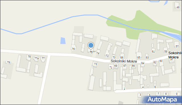 Sokolniki Mokre, Sokolniki Mokre, 75, mapa Sokolniki Mokre
