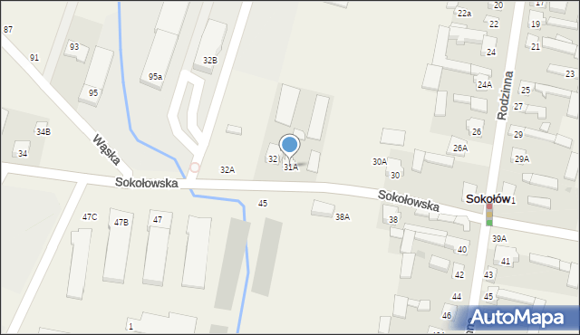 Sokołów, Sokołowska, 31A, mapa Sokołów