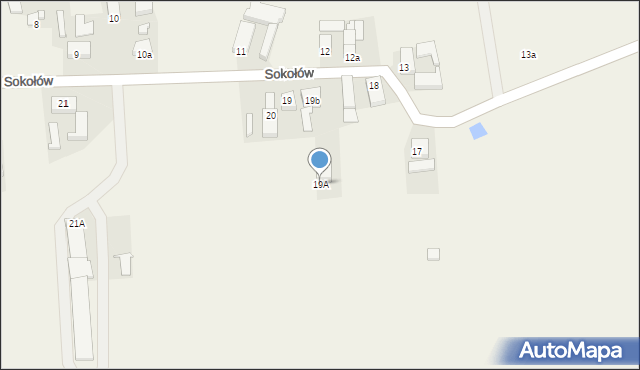 Sokołów, Sokołów, 19A, mapa Sokołów