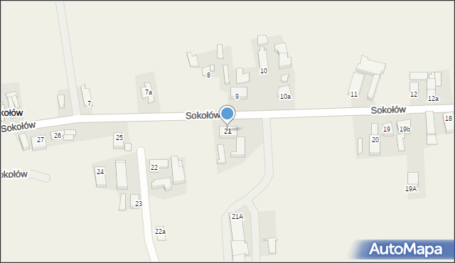 Sokołów, Sokołów, 21, mapa Sokołów