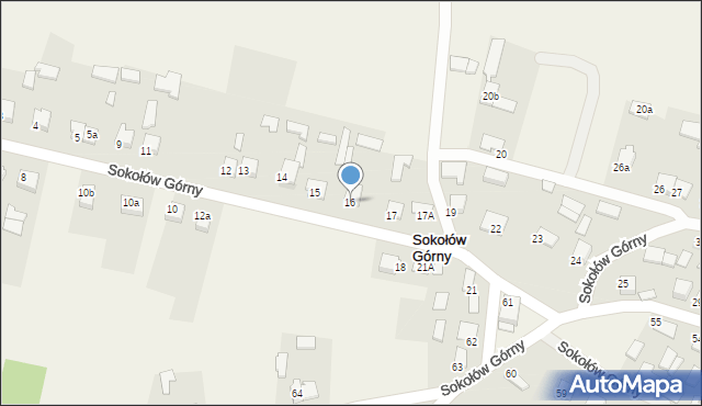 Sokołów Górny, Sokołów Górny, 16, mapa Sokołów Górny