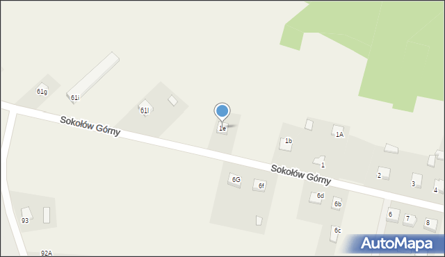Sokołów Górny, Sokołów Górny, 1e, mapa Sokołów Górny