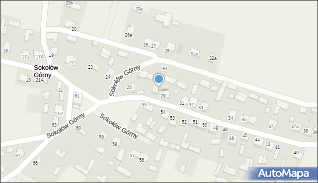 Sokołów Górny, Sokołów Górny, 29A, mapa Sokołów Górny