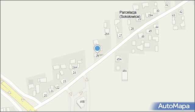 Sokołowice, Sokołowice, 26, mapa Sokołowice