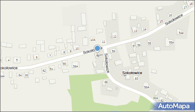 Sokołowice, Sokołowice, 59, mapa Sokołowice