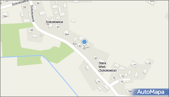Sokołowice, Sokołowice, 81, mapa Sokołowice