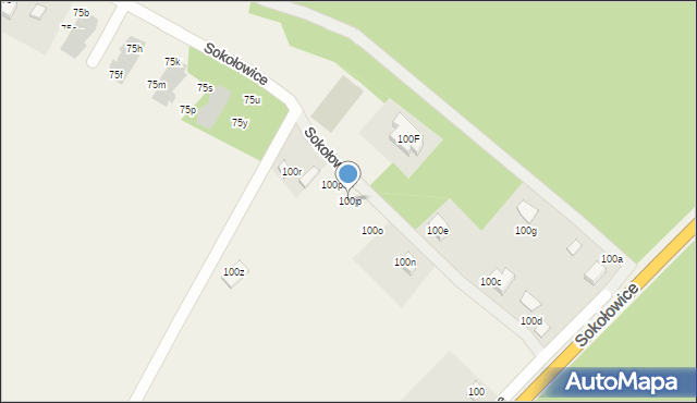 Sokołowice, Sokołowice, 100p, mapa Sokołowice