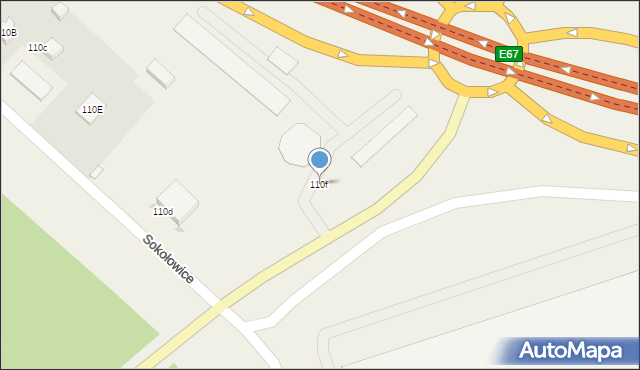 Sokołowice, Sokołowice, 110f, mapa Sokołowice