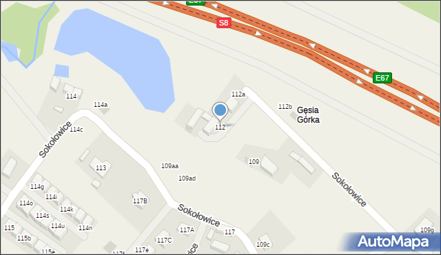 Sokołowice, Sokołowice, 112, mapa Sokołowice