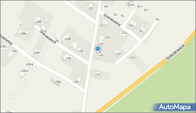 Sokołowice, Sokołowice, 131d, mapa Sokołowice